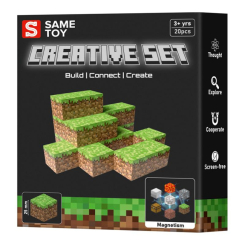 Магнітні конструктори - Магнітний конструктор Same toy Creative Set Grass 20 деталей (MCRAFT-2002-SM)