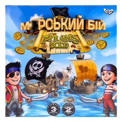 Настільні ігри - Настільна гра "Морський бій. Pirates Gold" Danko Toys G-MB-03U укр (37621)