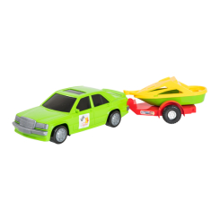 Машинки для малюків - Машинка Tigres Авто-мерс світло-зелений із причепом і катером (39003/39003-3)