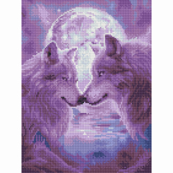 Товары для рисования - Алмазная мозаика Brushme Волки в лунном свете (RDBS7019)