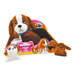 М'які тварини - Колекційна плюш-іграшка sbabam серії Big Dog Мама Бігль із сюрпризом KD226488