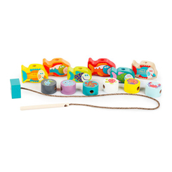 Развивающие игрушки - Игрушка-шнуровка Cubika Рыбки деревянная (13647)