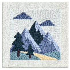 Наборы для творчества - Набор для создания ковровой вышивки Brushme Твоя вершина (PMBR016)