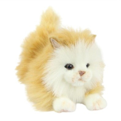 Мягкие животные - Мягкая игрушка Hansa Котенок коричнево-белый 25 см (4806021982327)