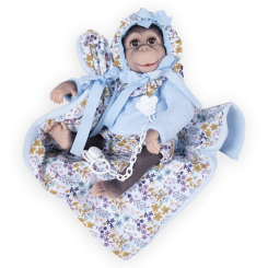 Мягкие животные - Пупс Munecas De Cuna Обезьянка с одеялом 36 см (8436587142970)