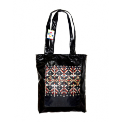 Рюкзаки та сумки - Сумка шоппер з кишенею 4Profi "Вишиванка" 40*35 см 15148 Чорний (3750)