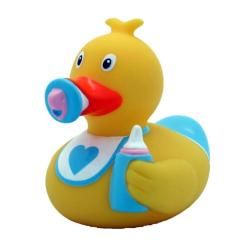 Іграшки для ванни - Каченя гумове LiLaLu FunnyDucks Пупс хлопчик L1849