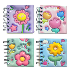 Канцтовари - Блокнот Malevaro 3D на пружині Квіти в асортименті (867040ML)