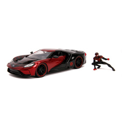 Транспорт и спецтехника - Машина Jada Spider-Man Форд GT металлический с фигуркой Майлза Моралеса 1:24 (253225008)