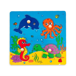 Розвивальні іграшки - Пазл-вкладиш Viga Toys Морські мешканці (59564)