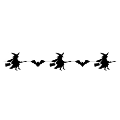 Аксессуары для праздников - Гирлянда бумажная Yes Fun Хэллоуин Ведьмочки 3 м (973645)