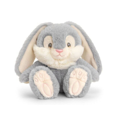 Мягкие животные - Мягкая игрушка Keel Toys Крольчонок-латки на пятках серое 15 см (SE1361/2)