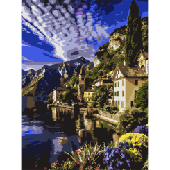 Товары для рисования - Картина по номерам Strateg Ночной город 30 х 40 см (SS-1293)