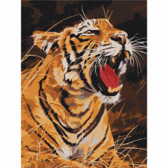 Товары для рисования - Картина по номерам Brushme Рев тигра (RBS52414) Товары для рисования - Картина по номерам Brushme Рев тигра (RBS52414)
