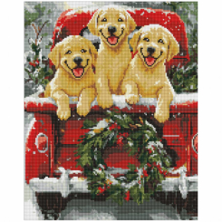 Мозаика - Алмазная мозаика Ідейка Собачья поездка 40 х 50 см (AMO20006)