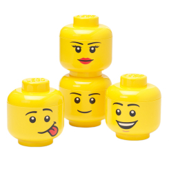 Боксы для игрушек - Набор боксов-голов LEGO Lifestyle Mini 4 шт (43330801) Боксы для игрушек - Набор боксов-голов LEGO Lifestyle Mini 4 шт (43330801)