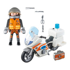 Конструкторы с уникальными деталями - Конструктор Playmobil City Life Мотоцикл МЧС (70051) (6336473)