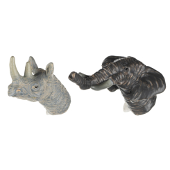 Фигурки животных - Набор Same toy Пальчиковый театр Носорог и слон (X241Ut-5)