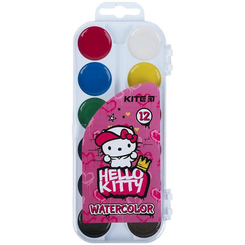 Канцтовары - Краски акварель Kite Hello Kitty 12 цветов (HK21-061)