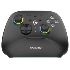 Геймпади - Геймпад GamePro BT 5.3/USB/2.4 ГГг Switch/PC/iOS/Android RGB Black (GPX13BDOC)