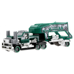 Транспорт і спецтехніка - Вантажівка-трейлер Hot Wheels Steamin Gleamin зелений (BFM60/HFC98)