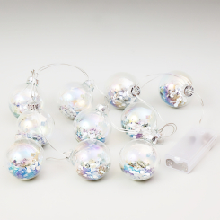 Аксесуари для свят - Гірлянда Elso Срібні кульки 1.5 м Теплий білий (6000-018) (MR35082)