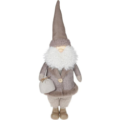 Аксесуари для свят - Новорічна фігурка Санта в піджаку 24х27х59см, білий Bona DP73675