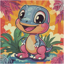 Мозаика - Алмазная картина Brushme Динозаврик 25 х 25 см (DBS52206)