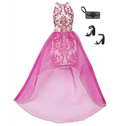 Одежда и аксессуары - Одежда Barbie Совершенный образ Летнее платье с туфельками и сумочкой (DTF45/DMF52)