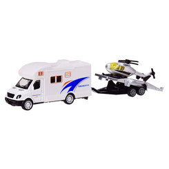 Транспорт и спецтехника - Игровой набор Автопром Белый фургон и винтокрыл (7412/2)