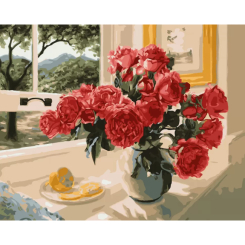 Товары для рисования - Картина по номерам Art Craft Розы на подоконнике 40 х 50 см (12115-AC)