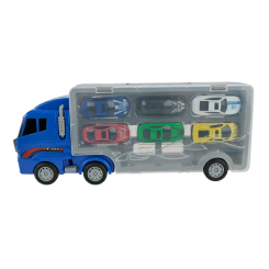 Транспорт і спецтехніка - Ігровий набір Автопром Трейлер з машинками (PS006-1)