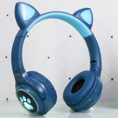 Портативные колонки и наушники - Наушники Aspor BluetoothCAT Ear XY-231 LED- темно-синий (755484)