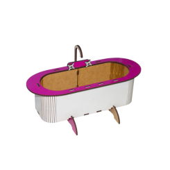 Мебель и домики - Ванна бело-розовая MiC (Б7р) (48641)