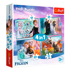 Пазлы - Пазл Trefl Frozen Удивительній мир 4 в 1 (34381)