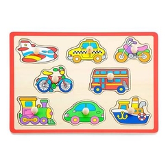 Розвивальні іграшки - Пазл-вкладиш Viga Toys Транспорт (50016)