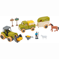 Транспорт і спецтехніка - Ігровий набір Otamanko Веселий хутір Трактор, вантажівка і фермер (532.01.63)