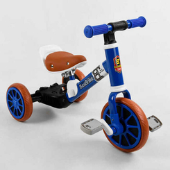 Детский транспорт - Трехколесный детский велосипед-велобег Best Trike 2 в 1 8.3" 6.7" Dark blue (105417)