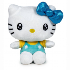 Персонажи мультфильмов - Мягкая игрушка Hello Kitty Хелло Китти Юбилейная 50 Голубой бантик 32 см (760023890/2)