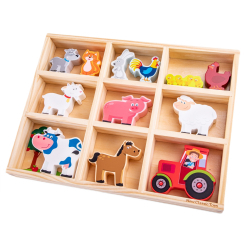 Развивающие игрушки - Игровой набор New classic toys Животные в коробке Ферма (11850)