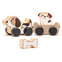 Розвивальні іграшки - Дерев'яна іграшка Cubika Кмітливі цуценята (15443) (4823056515443)