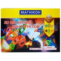Магнітні конструктори - Магнітний конструктор МАГНІКОН 3D 83 деталей (МК-83) (MK- 83)