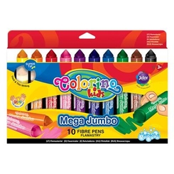 Канцтовары - Фломастеры Colorino Mega Jumbo 10 цветов (32124PTR)