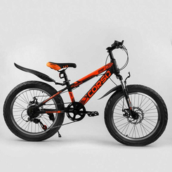Детский транспорт - Детский спортивный велосипед полуфэт CORSO Aero 20’’ Black and orange (105884)