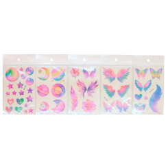 Косметика - Набір тату для тіла Qunxing toys Барвисті метелики (WS-C201-C210)