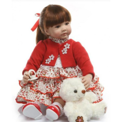 Куклы - Силиконовая коллекционная кукла Reborn Doll 60 см Девочка Катюша (195)