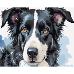 Товары для рисования - Картина по номерам Strateg Собачий портрет 40 х 50 (VG038)