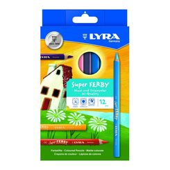 Канцтовари - Олівці кольорові Fila Lyra Super ferby lacquered максі 12 кольорів (L3721120)