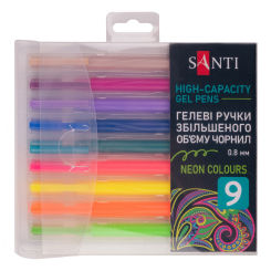 Канцтовары - Набор гелевых ручек Santi Neon 9 штук (420472)