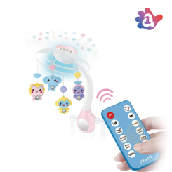 Підвіски, мобілі - Дитячий мобіль для немовлят на ліжечко з проектором A1 Рожевий (G1-pink)